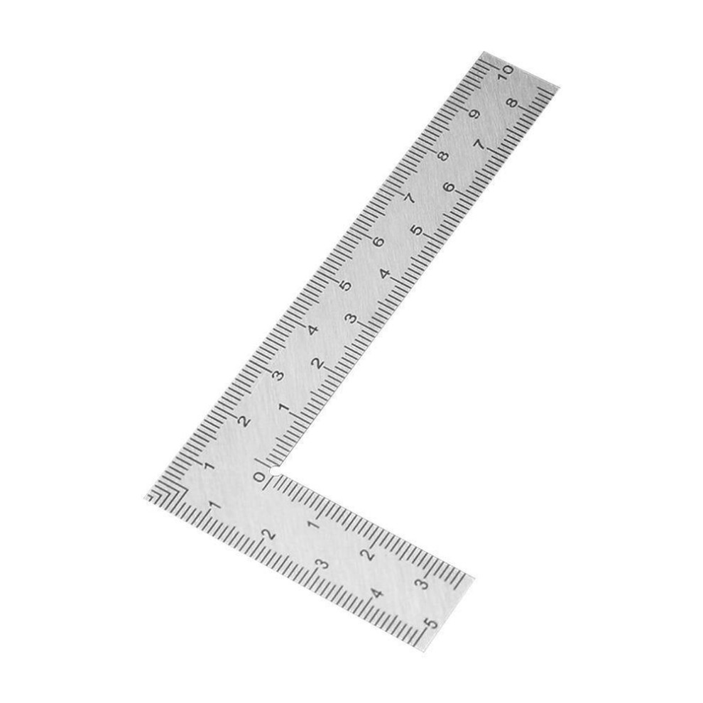 (as the picture, 5*10cm) Mini Framing Ruler Measuring Layout Tool Stainless Steel Square Right Angle Ruler Precision For Building Framing Gauges