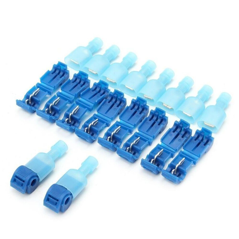 (blue, 40pcs(20 Pair)) 40/50/100pcs Quick Electrical Cable Connectors Snap Splice Lock Wire Terminal Crimp Wire Connector Waterproof Electric Connector