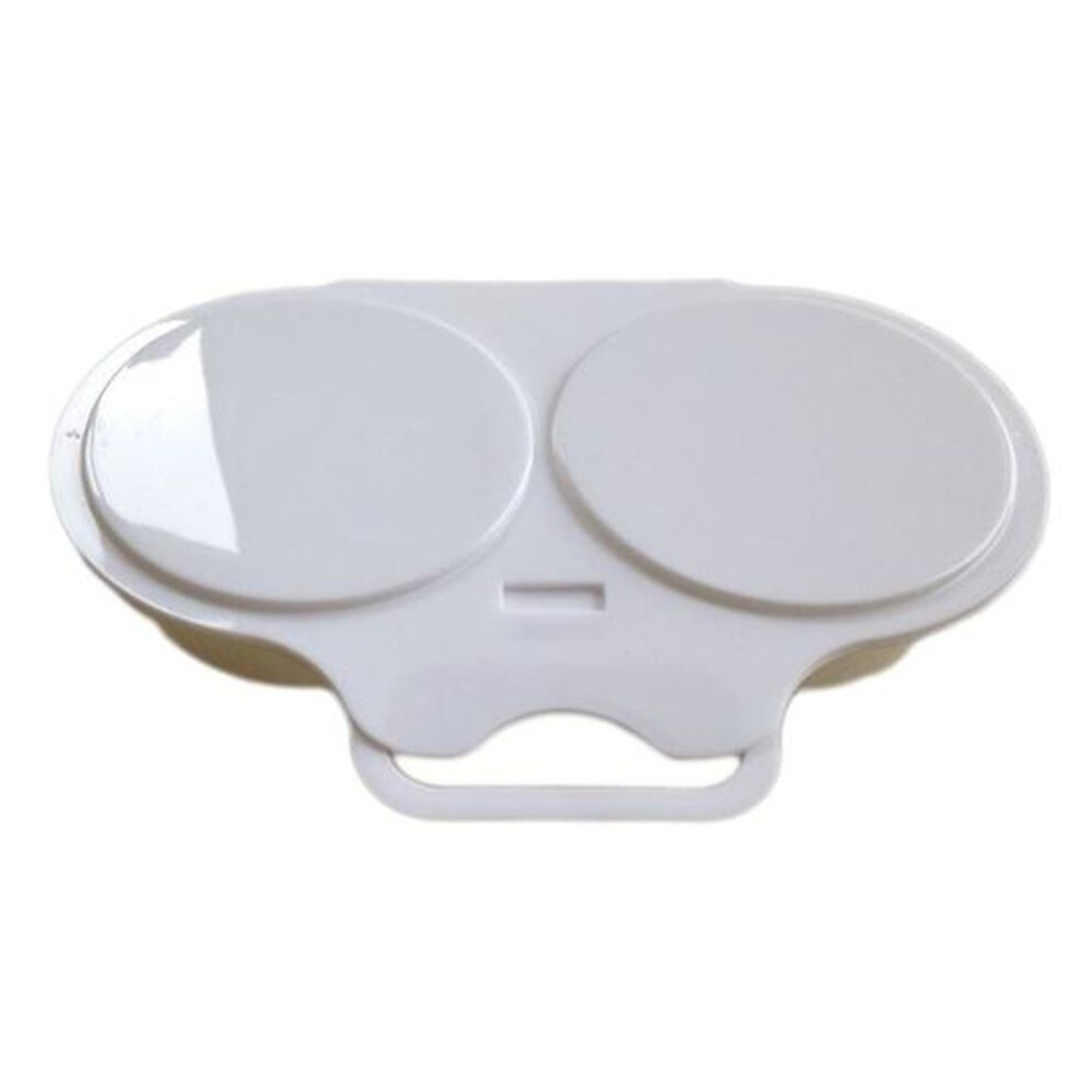 (white) 2 Slots Egg Maker Microwave Mini Kitchen Cooker Steamer Breakfast Boiler Box
