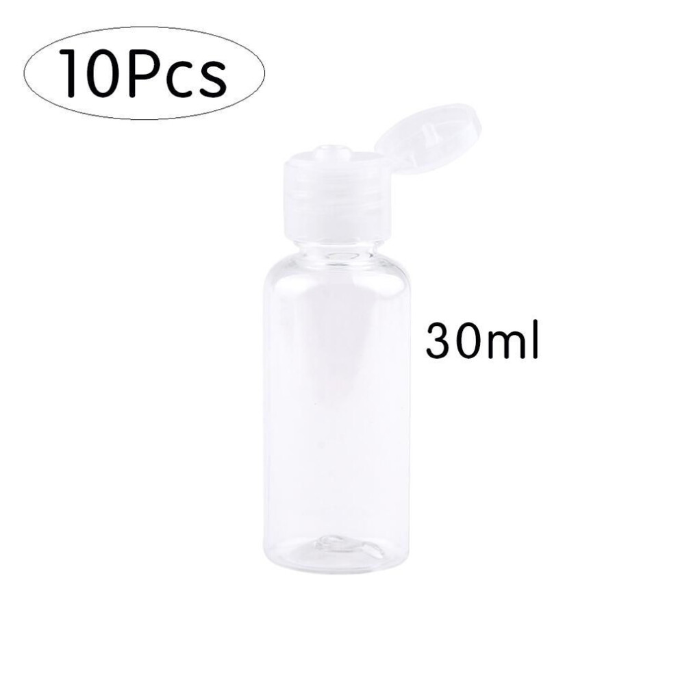 (30ml) 10pcs 10/20/30/50/60 Plastic Empty Bottles With Flip Cap Refillable Cosmetic Bottles Shampoo Toner Lotion Free Squeeze Container