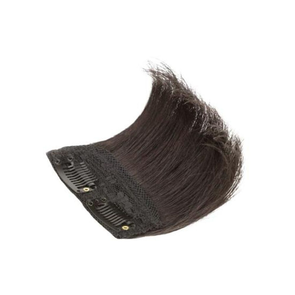 (light brown) 10cm Wig Hair Pad Fluffy Natural Extensions Straight Supplement Head Look Soft Hairs Invisible Hairpiece High Temperature