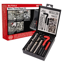 Kit de reparaci n de roscas BILITOOLS M12x1.25, kit de reparaci n de brocas helicoidales HSS, sistema m trico