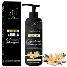 Organic - Edible Vanilla Massage Oil for Couple - Blend with Natural V