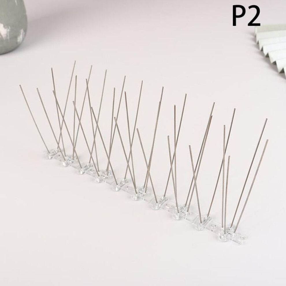 (30 stabs) 1pc Stainless Steel Pigeon Spikes And Bird Repeller Deterrent 25cm Balcony Anti-bird Repellent Thorn Nail Kit Pest Control
