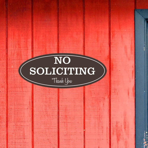 Lavazza Oval No Soliciting Skylt (Svart/Guld) Liten 1