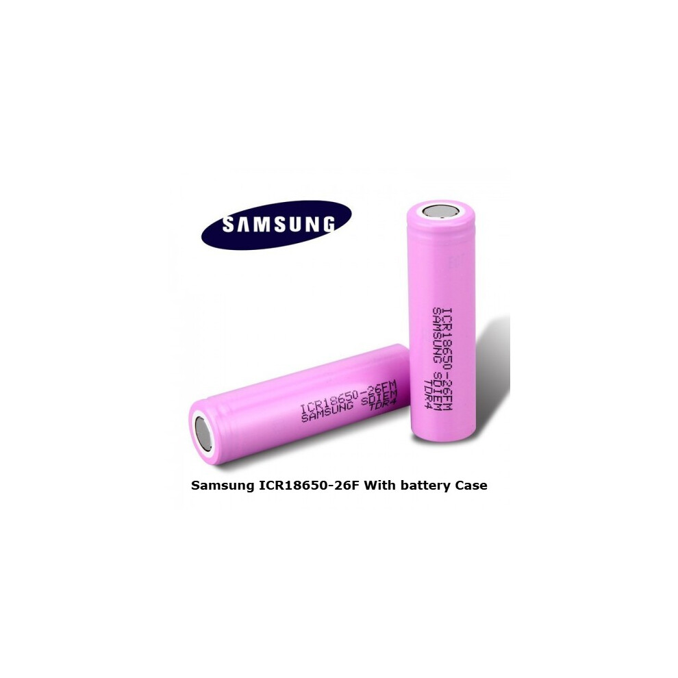 Samsung (4 Pack) Sdi Icr18650 26F Li-Ion Rechargeable Battery 2600Mah 3.7V 20A Pink For 18650 26F - Rechargeable Lithium Battery