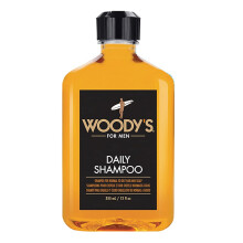 Woody's Pánský denní šampon s vitamínem B5, E, Aloe Vera, zázvor, 12 Fl Oz