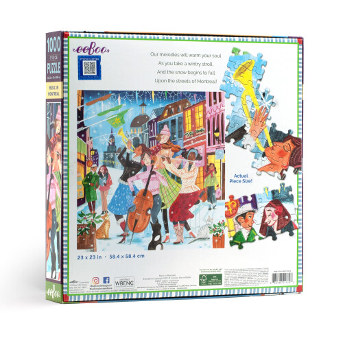 eeBoo: Puzzle "Piece and Love" Μουσική στο Μόντρεαλ 1000 κομματιών 1