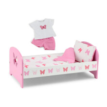 Rosafarbenes Spielzeugbett fr 18-Zoll-Puppen von Emily Rose und passende Schlafanzge fr Puppen! - Schmetterling | 18-Zoll-Puppenbettmbel mit Bett