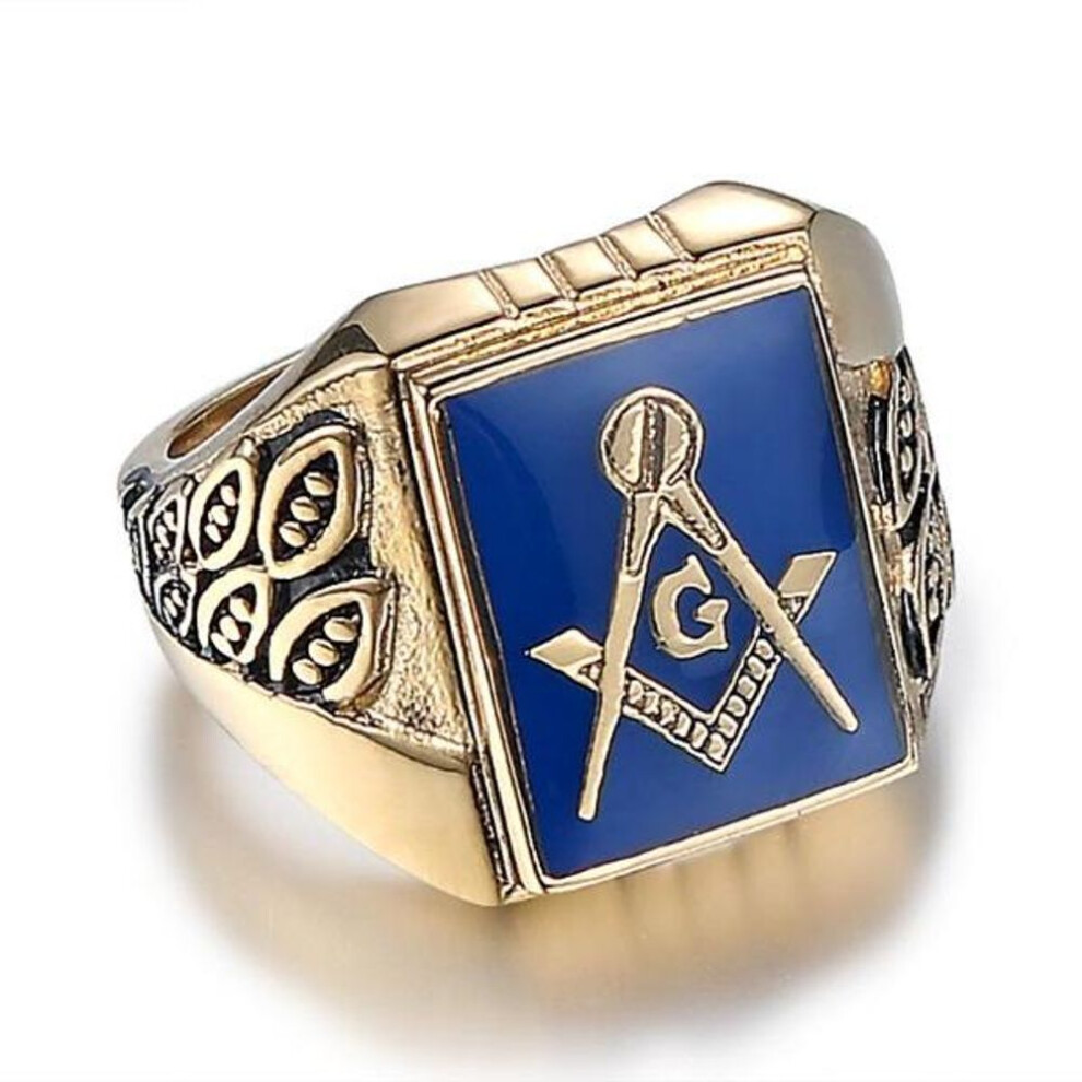 (13) New Mason Ring Men Signet Freemason Masonic Ring Vintage Punk Jewelry Freemasonry Man Male Gifts