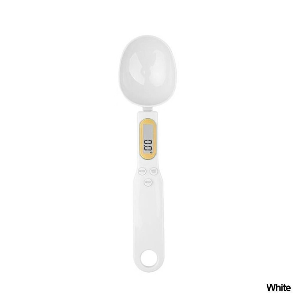 (white) 500g/0.1g Digital Kitchen Scale Portable Measuring Spoon Gram Electronic Lcd Spoon Weight Volumn Food Scale Kitchen Gadgets Accessories
