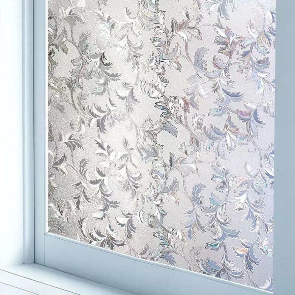 (A004) 40x300cm Window Privacy Film, Decorative Window Clings, Uv Blocking Window Coverings Static Cling Non Adhesive Door Window Stickers
