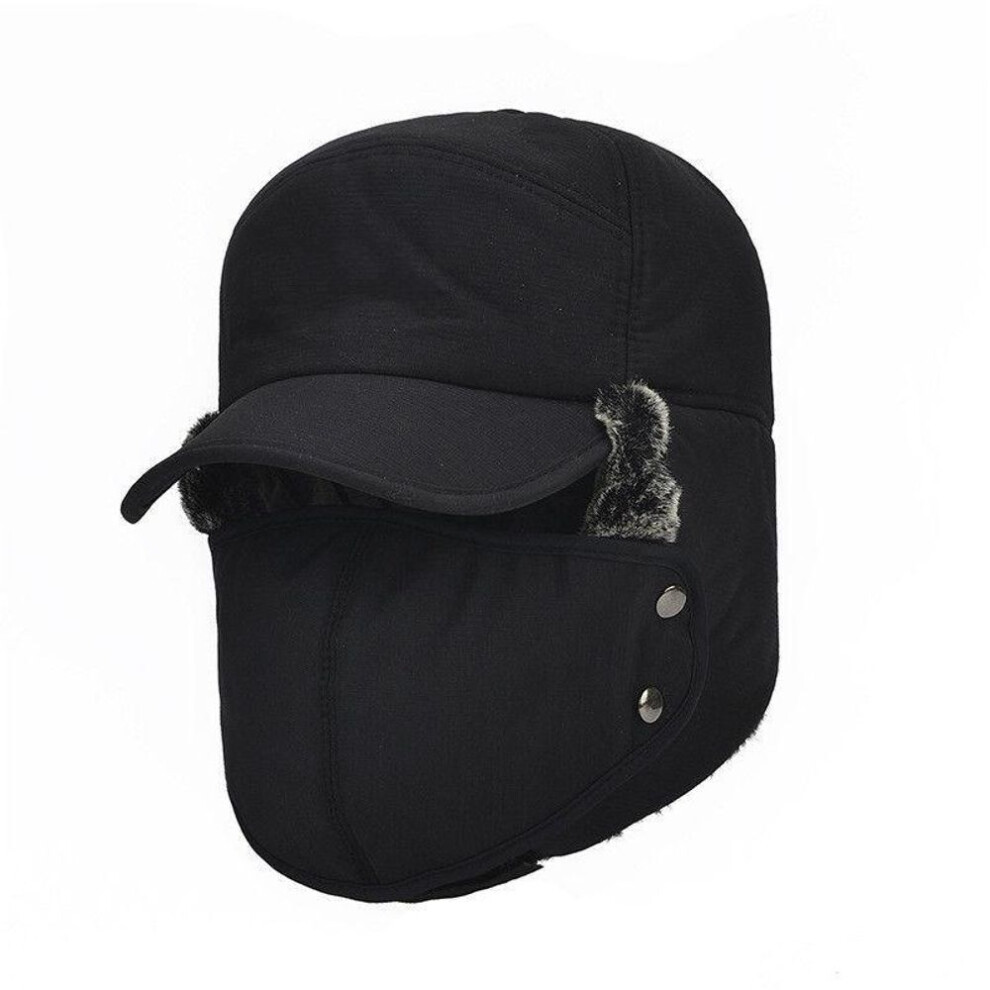 Men&apos;s Aviator Trapper Hat Winter Earflap Warm Russian Face Hat Ski Cap Outdoor