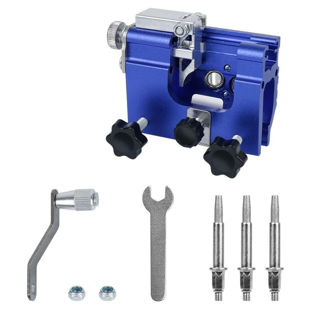 (blue) Hand-operated Woodworking Chainsaw Sharpener Chain Tooth With 3 Grinding Rod Sharpening Electric Saws Repair Tools