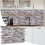 (Light Grey, Set of 4) 3D Wall Panels (96x48cm) Brick & Stone Effect Wall Cladding Panels 7