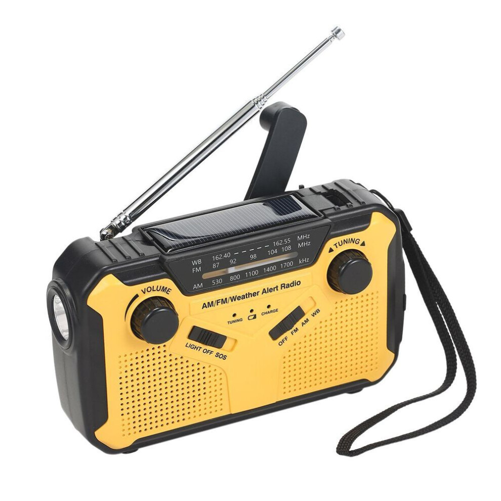 Digital Fm Am Wb Radio Outdoor Emergency Solar Hand Crank Radio Flashlight Led Reading Light Sos Alarm