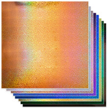 Permanentn trpytiv vinyl pro Cricut (8ks 12 x 11 palcu) Sparkle Holografick vinylov lepic listy pro Oracle 651 s metalickm duhovm efektem (zla