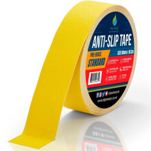 (140mm x 140mm (10x pack )) Yellow standard grade anti slip tape