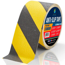 (Hazard, 100mm x 18.m) Hazard Non Slip Tape Roll Pro Standard Grade - Anti Slip Traction for Indoor/Outdoor Use