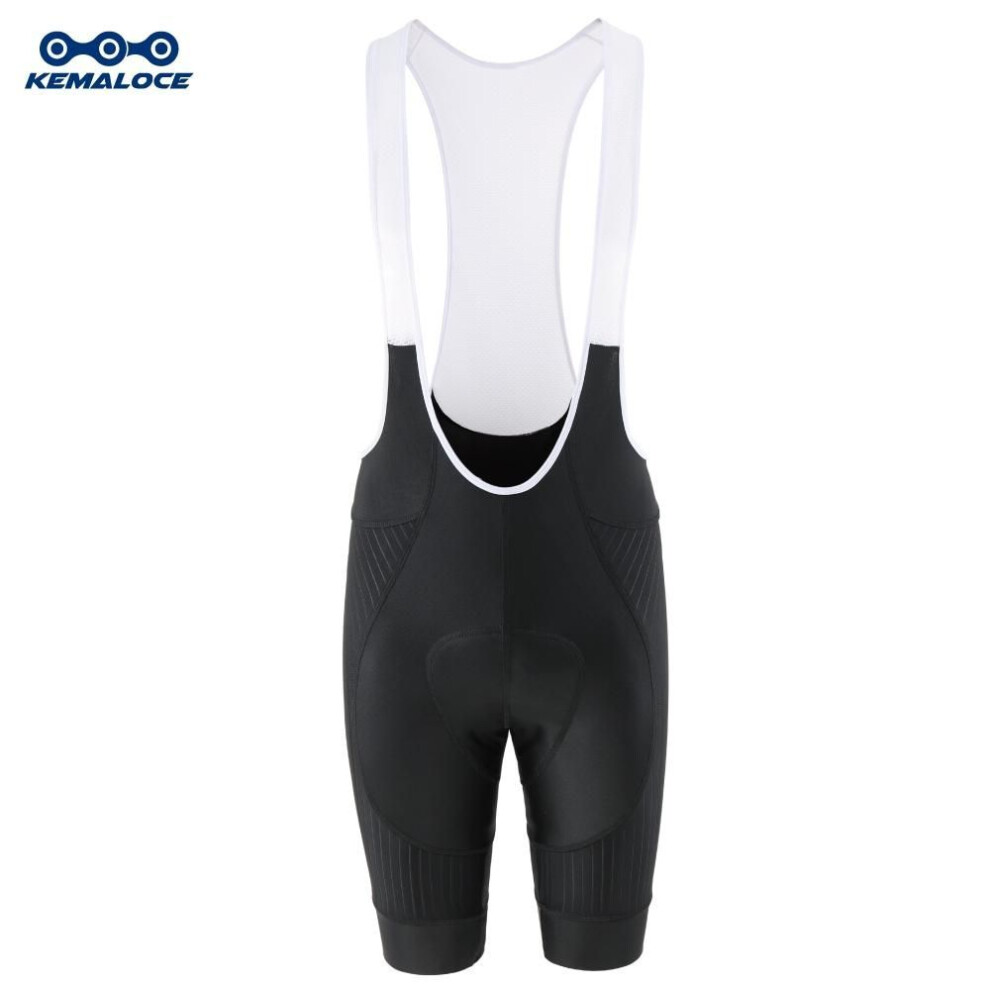(black, 4XL) KEMALOCE Road Blank Black Cycling Shorts Shockproof 5D Gel Pad Men MTB Lycra Tights Knicker