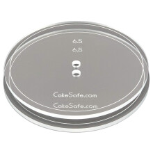 CAKESAFE - 2-6,5 przezroczystych krazkw akrylowych - idealne narzedzie do lukrowania, aby wygladzic krem ??maslany na ciastach