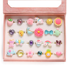 Bagues bijoux pour petite fille PinkSheep dans une bo?te r?glable sans doublon