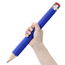 BUSHIBU Riesige Bleistifte fr Requisiten/Geschenke/Dekoration 14-Zoll-Jumbo-Bleistift aus Holz mit Kappe fr Schulen und Zuhause (blau)