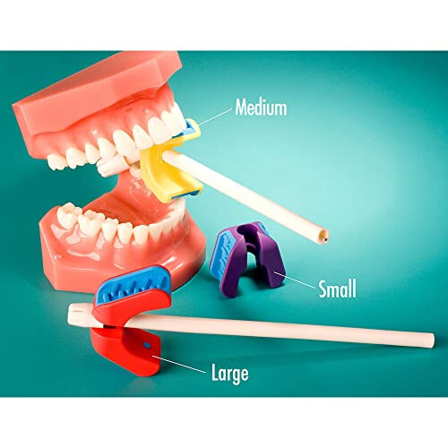 Practicon E-Prop Prop Dentaire, Bloc de Morsure Autoclavable, Maintient Éjecteur de Salive, Taille Moyenne, 1 Pack 1