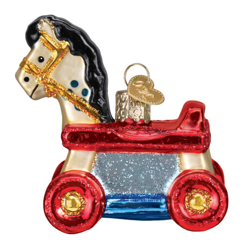 Vecchio Natale Giocattolo Cavallo Rotante