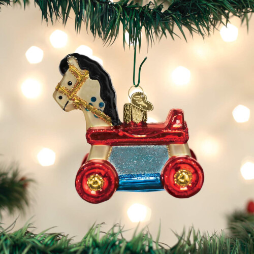 Vecchio Natale Giocattolo Cavallo Rotante 1