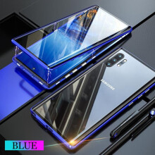 (blue, For Samsung S25 Ultra) 360 Double Glass Full Protection Magnetic Case For Samsung Galaxy S25 S24 Ultra S23 S22 S21 FE S20 Plus A56 A36 A26 A16 A55 Phone Cover