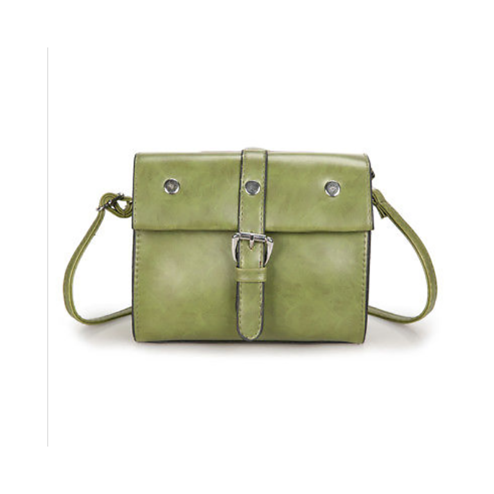 (Green) Bag Crossbody Shoulder Handbag Pu Leather Women Flap Chic Square Large Capacity Green
