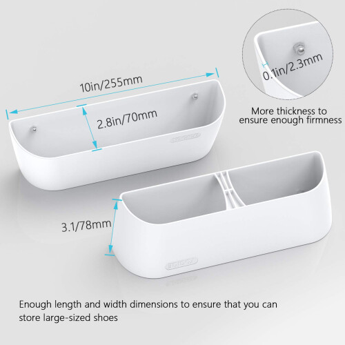 Yocice Wall Mounted Shoes Rack 4Pack with Sticky Hanging Strips  Plast 2