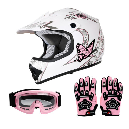 Youth Kids MTB Motocross Helmet With Goggles Gloves Mask Unisex Full