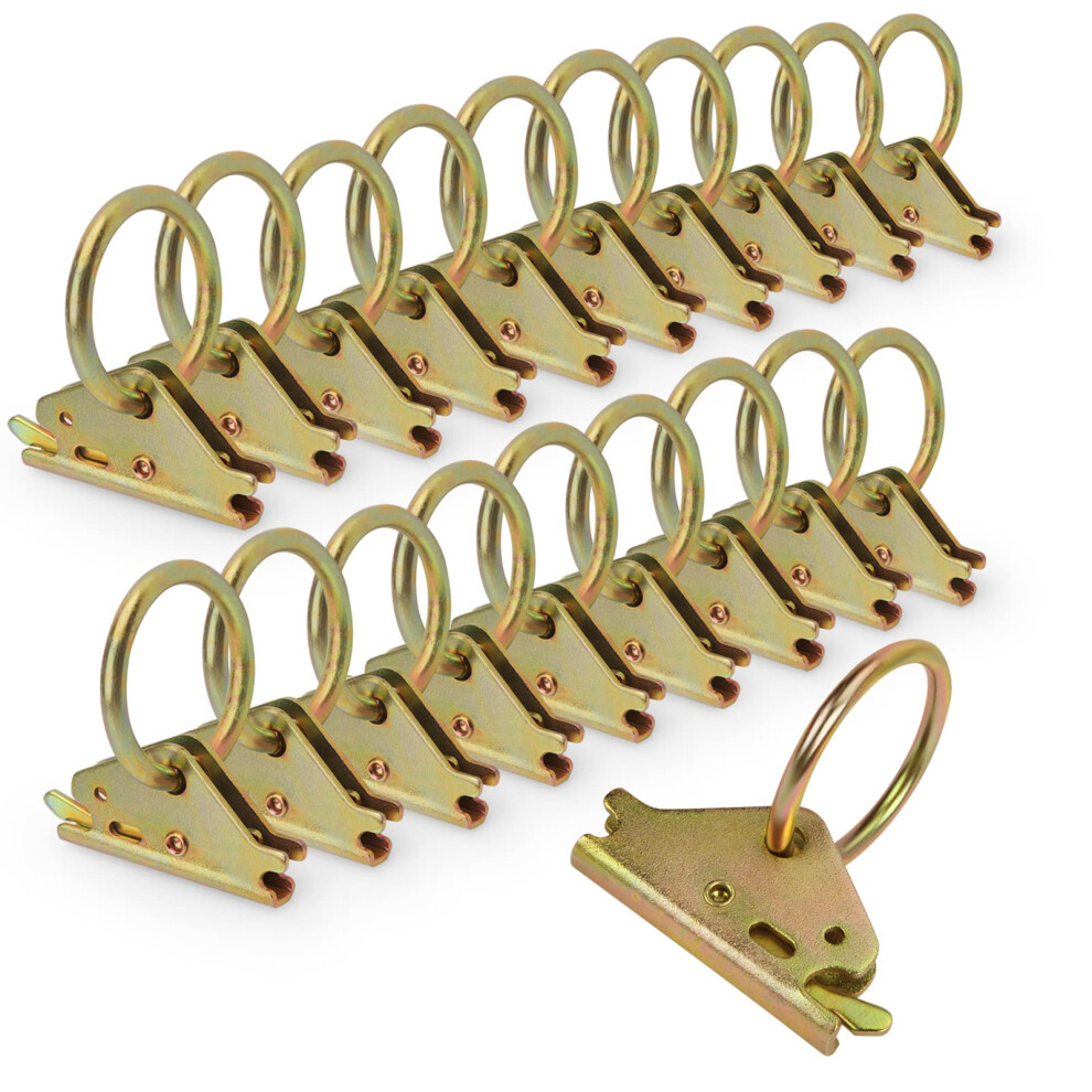 Eapele 20Pcs Steel E-Track O Ring Tie-Down Anchors, Secure Cargo In Enclosed/Flatbed Trailers, Trucks, Load Limit Of 1500Lb