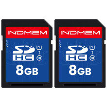 Karta INDMEM SD 8 GB 2 sztuki UHS-I U1 klasa 10 8G SDHC Karta pamięci Flash kompatybilna z aparatem cyfrowym Komputerowe kamery terenowe