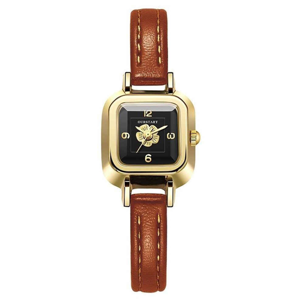 (brown) Women&apos;s Trend-quartz Watch With Leather Strap