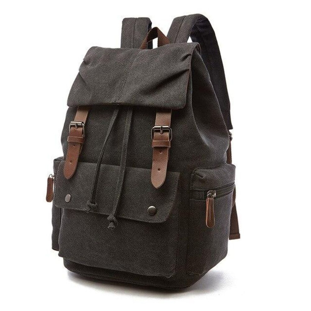 (black, 21 inch) Vintage Canvas Laptop Backpack For Men Women School Mochila Feminina Fashion Anti-theft Women Travel Backpacks School Backpack
