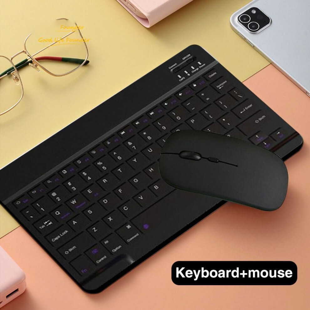 (, Keyboard+Mouse) Bluetooth Wireless Keyboard And Mouse Russian French Portugue Spanish Korean Language For Android Ios Windows Phone Tablet Ipa Black 8438529157424