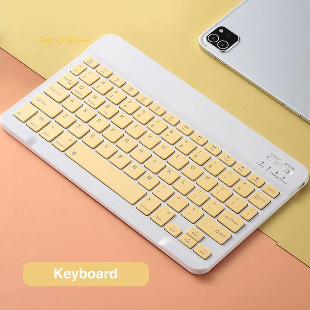 (, Keyboard) Bluetooth Wireless Keyboard And Mouse Russian French Portugue Spanish Korean Language For Android Ios Windows Phone Tablet Ipad Yellow 8438529345142