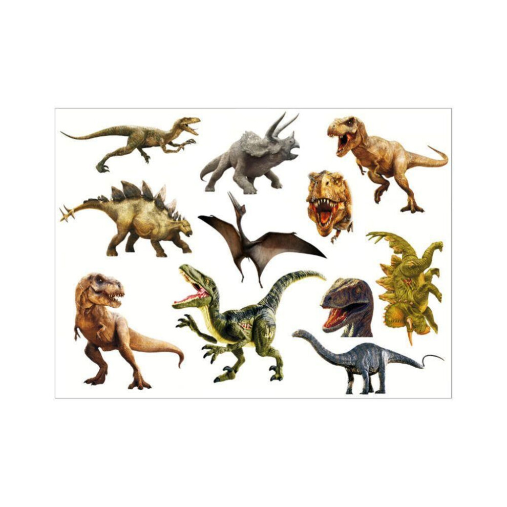 Various Dinosaur Wall Stickers Boy Kids Room Wall Decoration Tyrannosaurus PVC Wall Decals Removable Art Murals For Home Decor