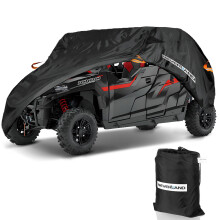 NEVERLAND UTV Cover Heavy Waterproof Denier Oxford Cloth til Polaris RZR Yamaha Can-Am Defender Kawasaki Ranger Cover 4-6 Passenger Black