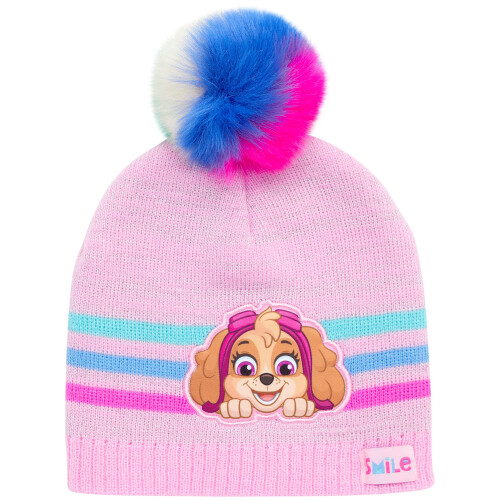 Nickelodeon Κορίτσια Nickelodeon Paw Patrol Χειμερινό Καπέλο - 2 Πακέτο Pom Pom Beanie (Νηπιαγωγείο), Μέγεθος 2-4 1