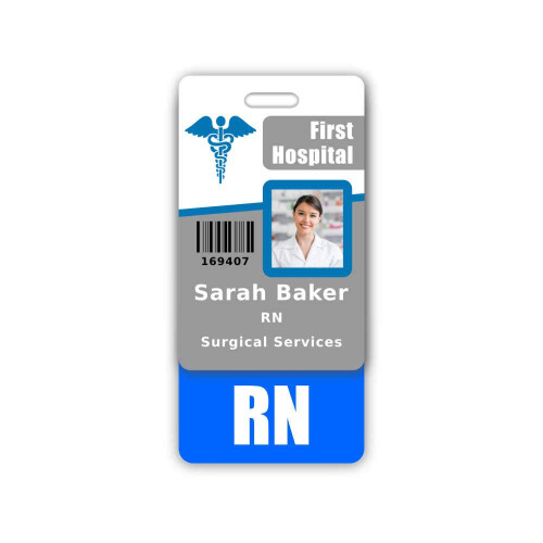 RN Badge Buddy Κάθετος με Πίνακες Μετατροπής Ύψους & Βάρους (Κανονικό, Μπλε) 2