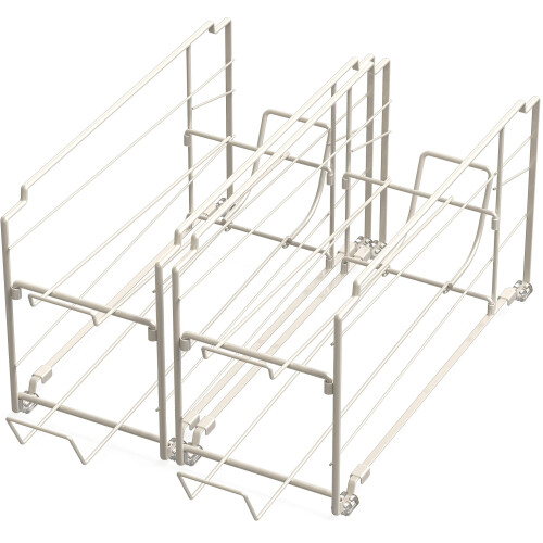 2 Pack - Simple Houseware Stackable Beverage Soda Can Dispenser Organizer Rack, White 2