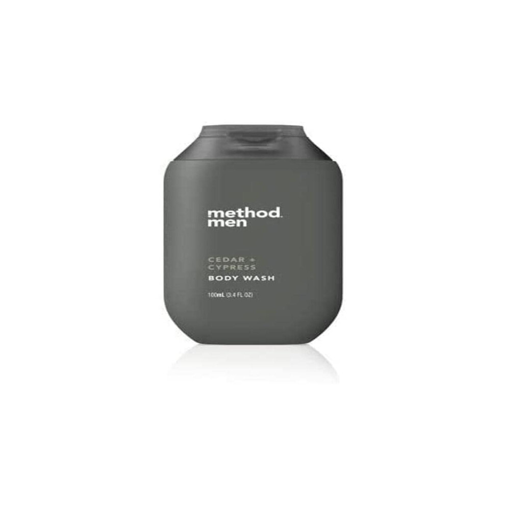 Method Men Cedar + Cypress Body Wash 3.4 Ounces Travel Size