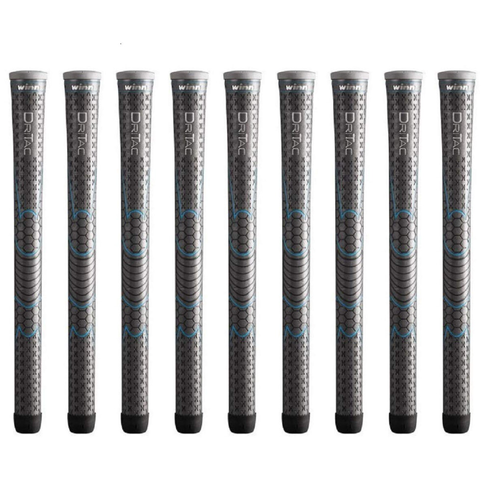 Vincere Winn Dri-Tac Ladies Gray - 9 Piece Golf Grip Bundle
