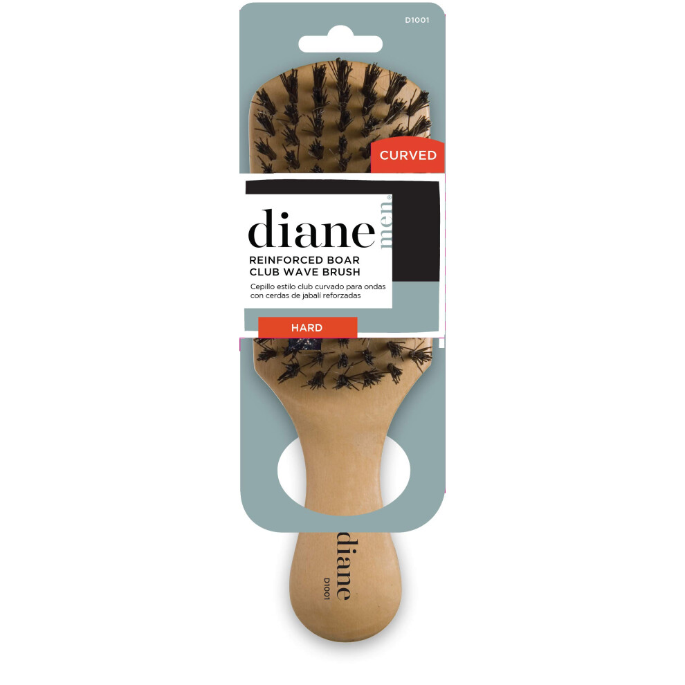 Diane Curved Reinforced Boar Club Extra Firm Bristles D1001