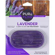 Pureflow Cabin Filter Air Freshener with Odor Eliminator - Fits on Most Car, Truck, and SUV Cabin Air Filters - Lavender (1 Pack)