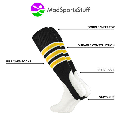 MadSportsStuff Baseball Stirrups Pattern D Navy/Columbia Blue/White Large 2